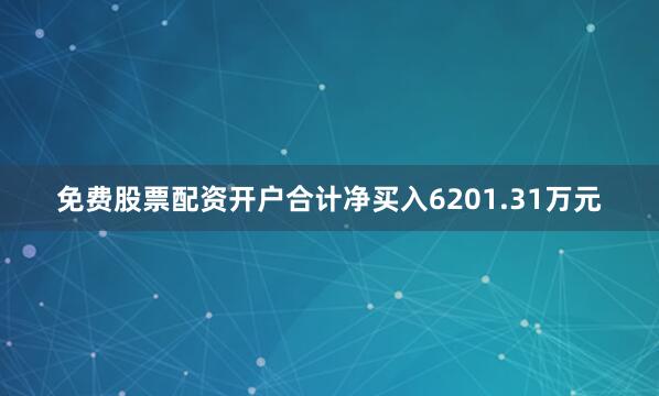 免费股票配资开户合计净买入6201.31万元